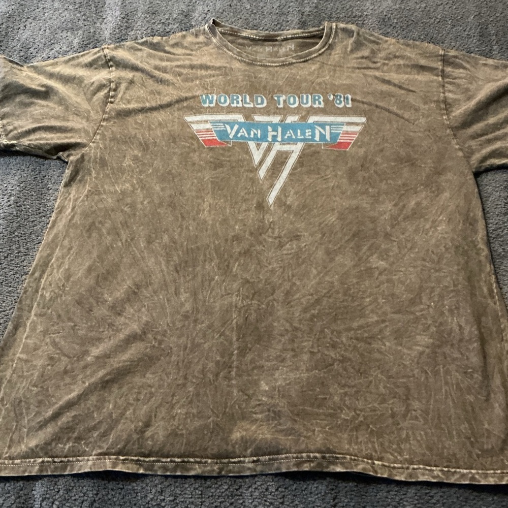 Van Halen World Tour '81 Brown T-Shirt, Vintage Style, Unisex